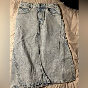 Maje Women’s Denim Midi Skirt Large 40